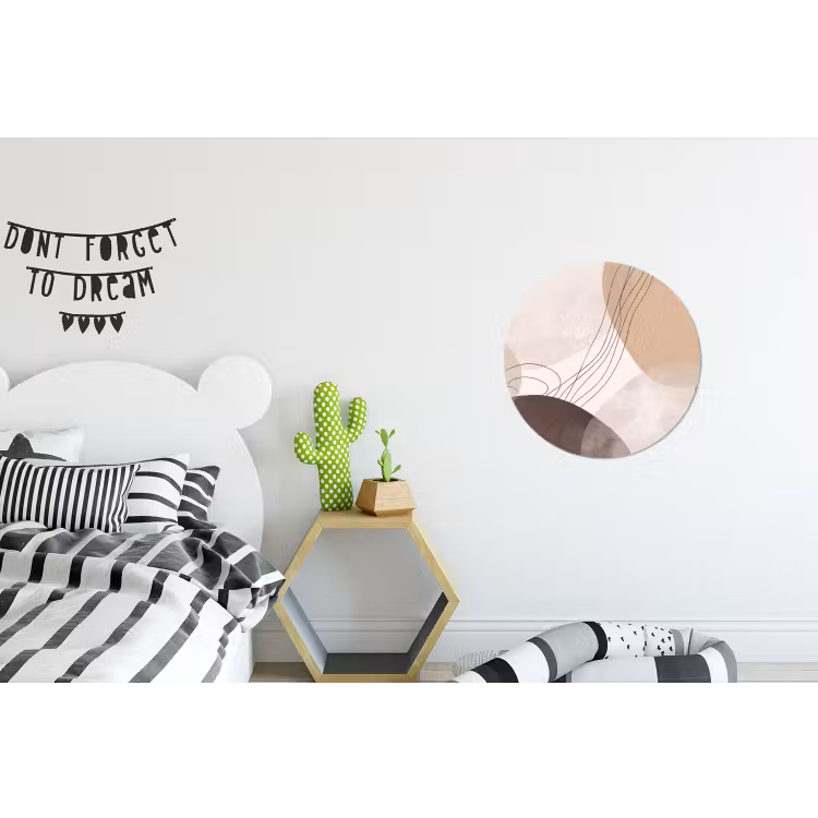 Wall circle - Aluminum - Abstraction - Beige - Modern - Abstractie - Beige - Modern Wandcirkel aluminium klein