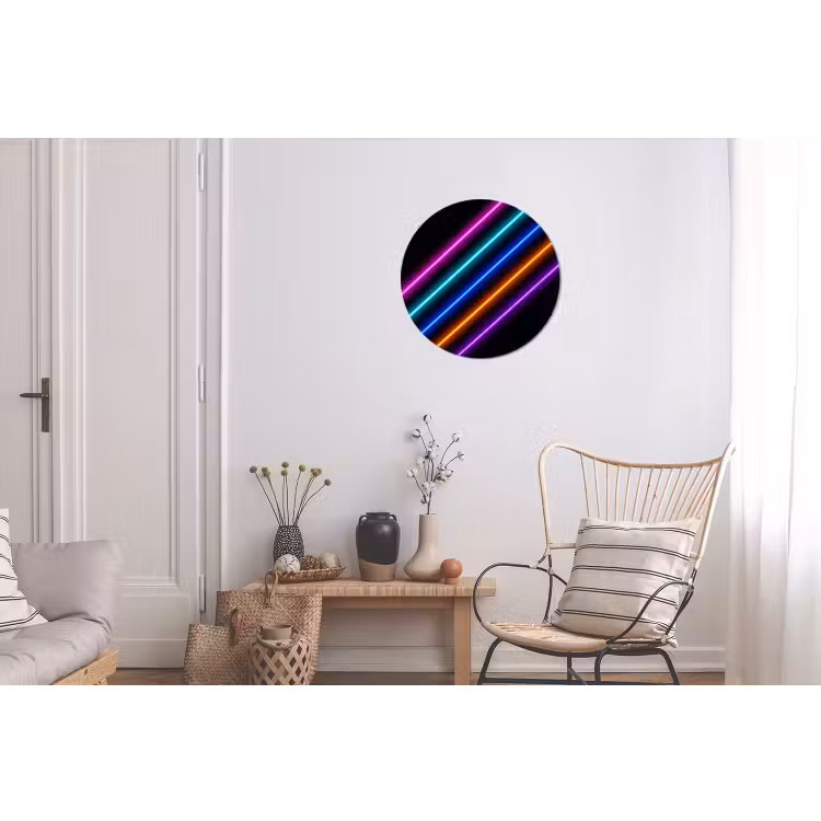 Esthetiek - Retro - Neon Wandcirkel aluminium klein -woonkamer
