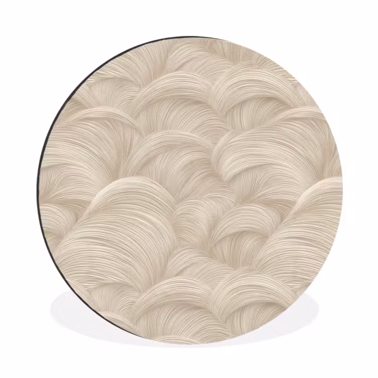 Bogen - Patroon - Beige Wandcirkel aluminium klein 190 -3d