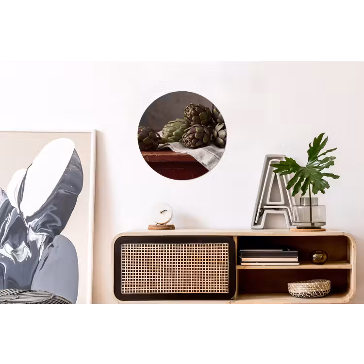 Wall circle - Aluminum - Artichoke - Food - Rustic - Artisjok - Eten - Rustiek Wandcirkel aluminium klein