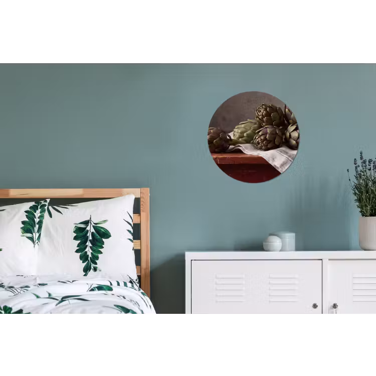 Wall circle - Aluminum - Artichoke - Food - Rustic - Artisjok - Eten - Rustiek Wandcirkel aluminium klein