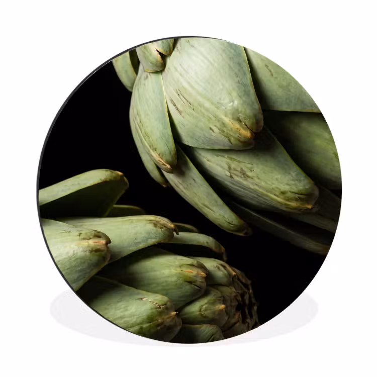 Wall circle - Aluminum - Artichoke - Green - Food - Artisjok - Groen - Eten Wandcirkel aluminium klein