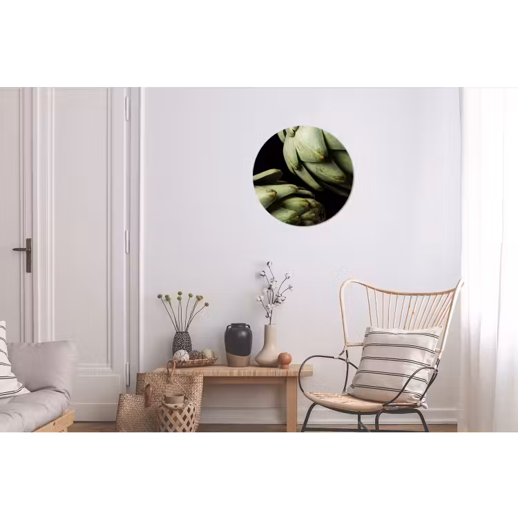 Wall circle - Aluminum - Artichoke - Green - Food - Artisjok - Groen - Eten Wandcirkel aluminium klein