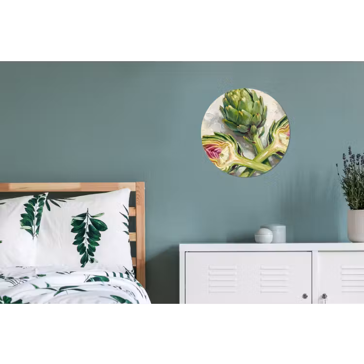 Wall circle - Aluminum - Artichoke - Lemon - Food - Artisjok - Citroen - Eten Wandcirkel aluminium klein