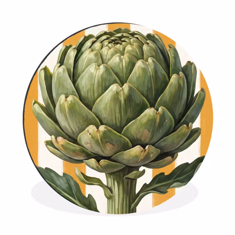 Wall circle - Aluminum - Artichoke - Modern - Vegetable - Artisjok - Modern - Groente Wandcirkel aluminium klein