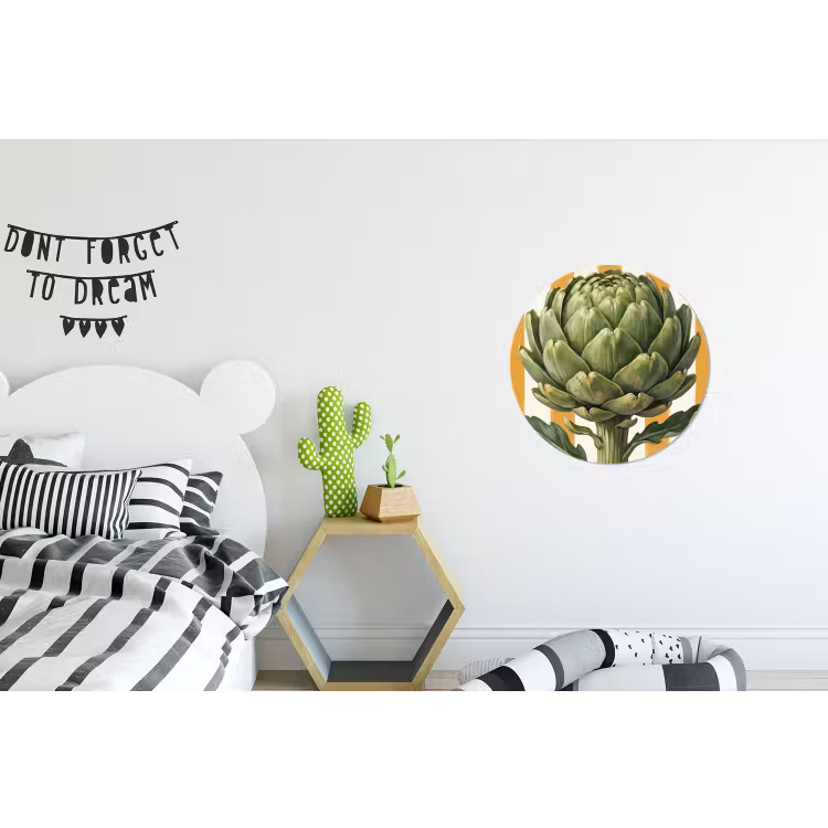 Wall circle - Aluminum - Artichoke - Modern - Vegetable - Artisjok - Modern - Groente Wandcirkel aluminium klein