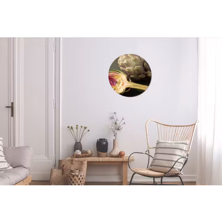 Wall circle - Aluminum - Artichoke - Purple - Food - Artisjok - Paars - Voedsel Wandcirkel aluminium klein