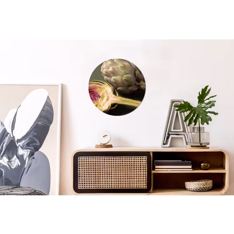 Wall circle - Aluminum - Artichoke - Purple - Food - Artisjok - Paars - Voedsel Wandcirkel aluminium klein