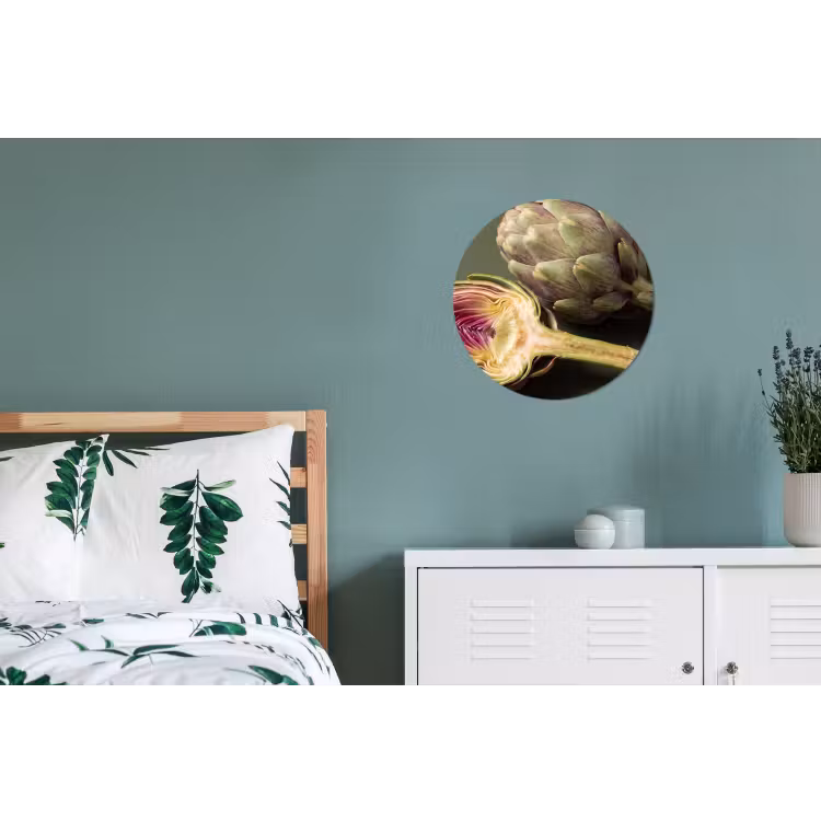 Wall circle - Aluminum - Artichoke - Purple - Food - Artisjok - Paars - Voedsel Wandcirkel aluminium klein