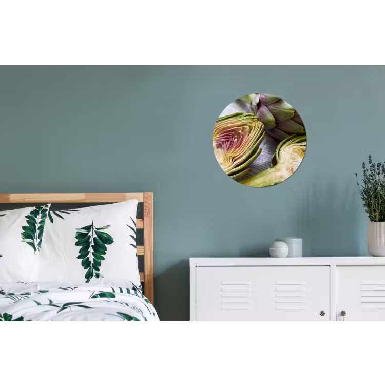 Wall circle - Aluminum - Artichoke - Sliced - Food - Artisjok - Doorgesneden - Eten Wandcirkel aluminium klein