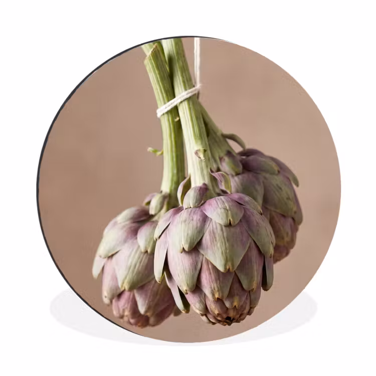 Wall circle - Aluminum - Artichokes - Hanging - Vegetables - Artisjokken - Hangend - Groenten Wandcirkel aluminium klein