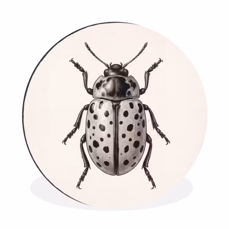 Kever - Insect - Vintage Wandcirkel aluminium klein -3d