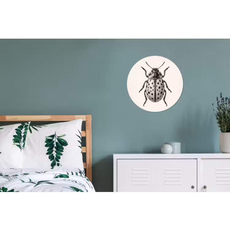 Kever - Insect - Vintage Wandcirkel aluminium klein -slaapkamer