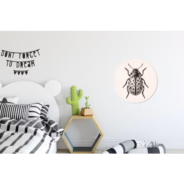Kever - Insect - Vintage Wandcirkel aluminium klein -kinderkamer