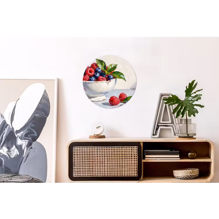 Wall circle - Aluminum - Berries - Bowl - Food - Bessen - Kom - Eten Wandcirkel aluminium klein