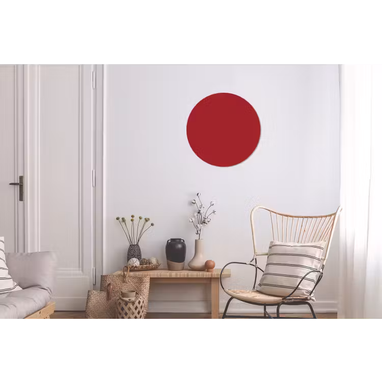 Burgundy - Wine - Rood Wandcirkel aluminium klein 190 -woonkamer