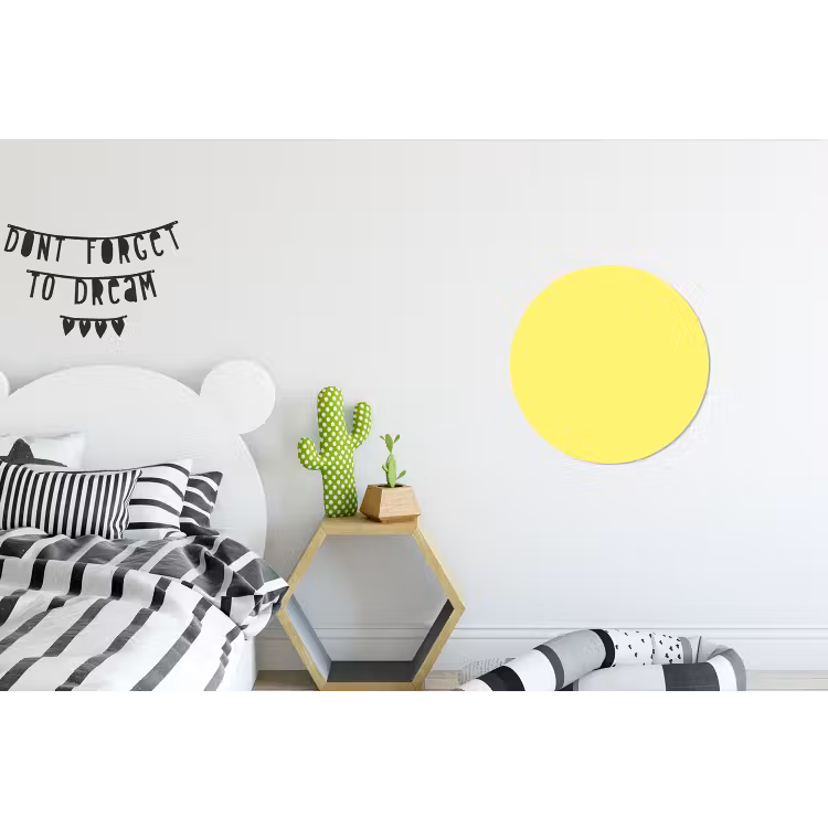 Buttery - Beige - Geel Wandcirkel aluminium klein 190 -kinderkamer