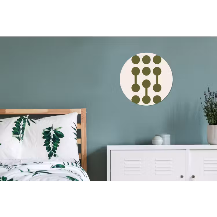 Cirkels - Geometrisch - Abstract - Modern - Groen Wandcirkel aluminium klein -slaapkamer