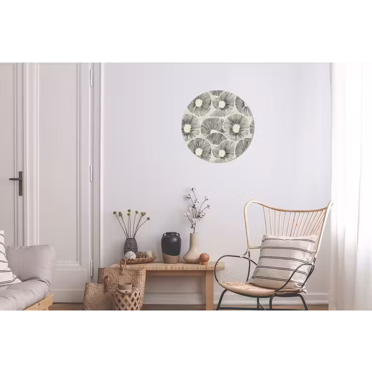 Cirkels - Patroon - Zwart Wandcirkel aluminium klein 190 -woonkamer