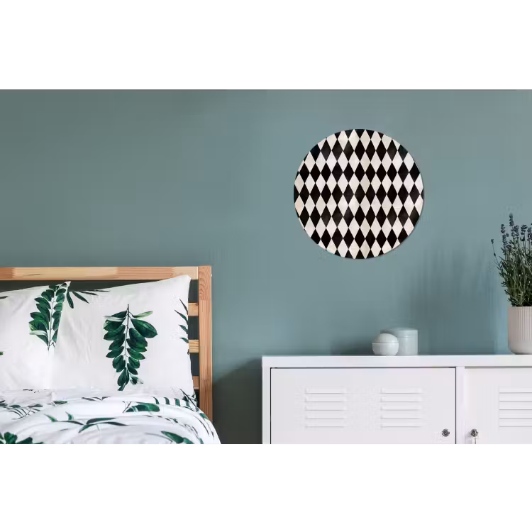 Klassiek - Patroon - Zwart Wandcirkel aluminium klein 190 -slaapkamer