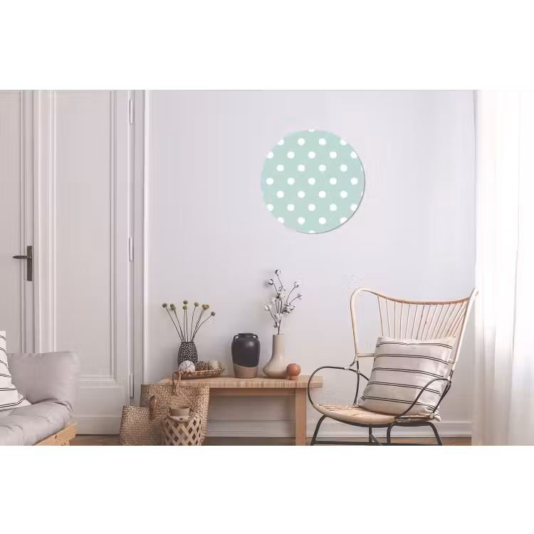 Klassiek - Polka - Groen Wandcirkel aluminium klein 190 -woonkamer