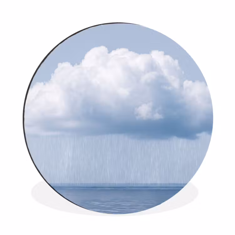Wall circle - Aluminum - Cloud - Rain - Nature - Wolk - Regen - Natuur Wandcirkel aluminium klein