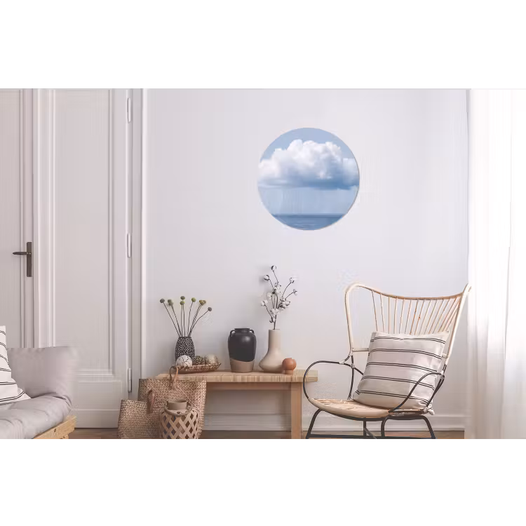 Wall circle - Aluminum - Cloud - Rain - Nature - Wolk - Regen - Natuur Wandcirkel aluminium klein