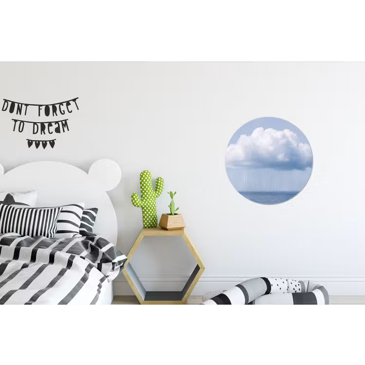 Wall circle - Aluminum - Cloud - Rain - Nature - Wolk - Regen - Natuur Wandcirkel aluminium klein