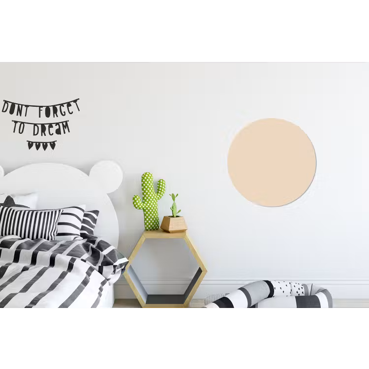 Cream - Nude - Neutraal Wandcirkel aluminium klein 190 -kinderkamer