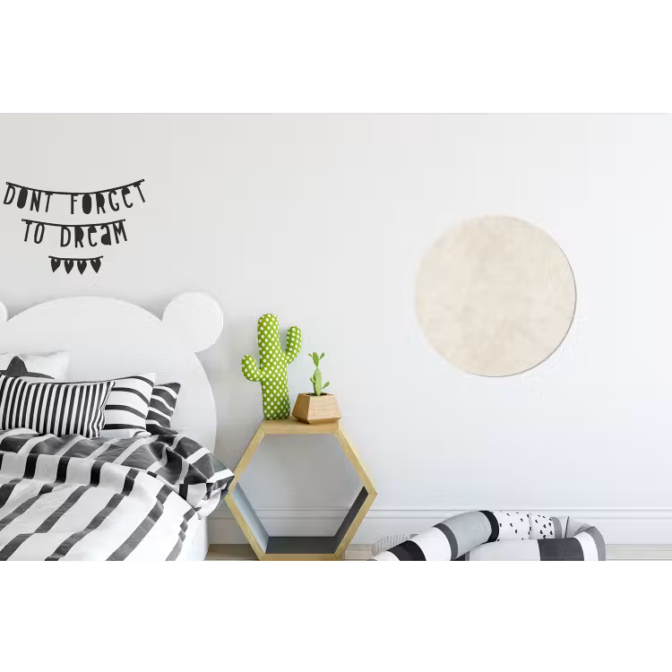 Crème - Egaal - Beton Wandcirkel aluminium klein 190 -kinderkamer