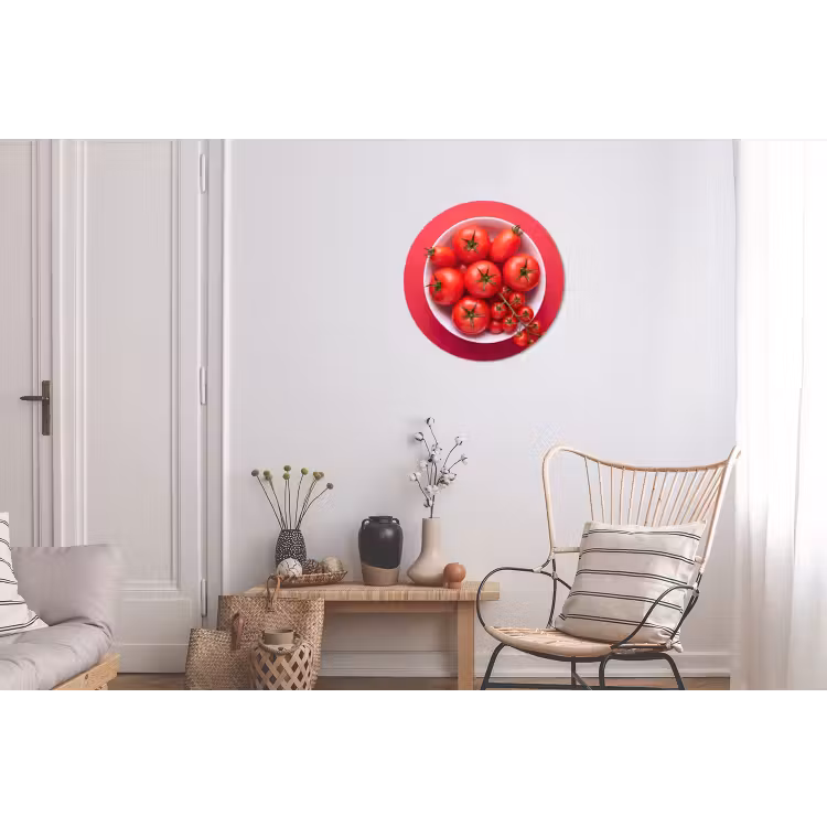Wall circle - Aluminum - Dinner Plate - Red - Eten - Kom - Rood Wandcirkel aluminium klein