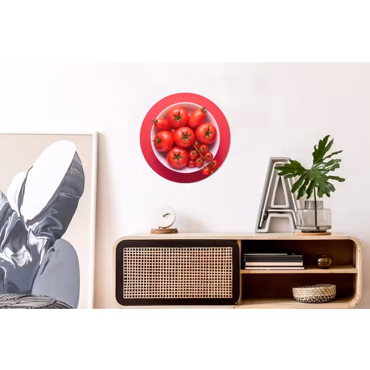 Wall circle - Aluminum - Dinner Plate - Red - Eten - Kom - Rood Wandcirkel aluminium klein