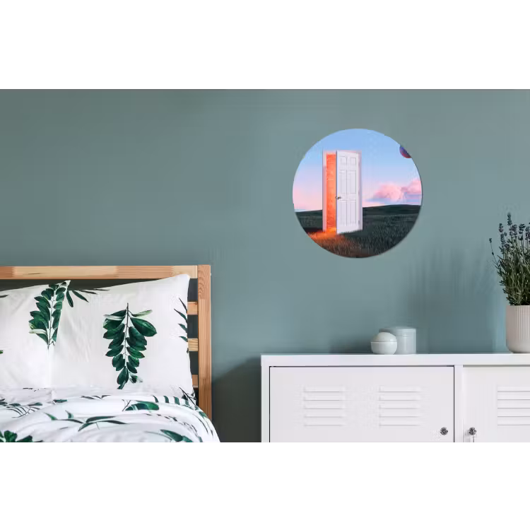 Wall circle - Aluminum - Door - Fantasy - Space - Deur - Fantasie - Ruimte Wandcirkel aluminium klein