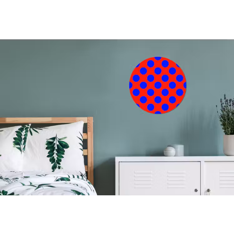 Dots - Klassiek - Rood Wandcirkel aluminium klein 190 -slaapkamer