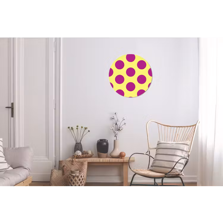 Dots - Klassiek - Geel Wandcirkel aluminium klein 190 -woonkamer
