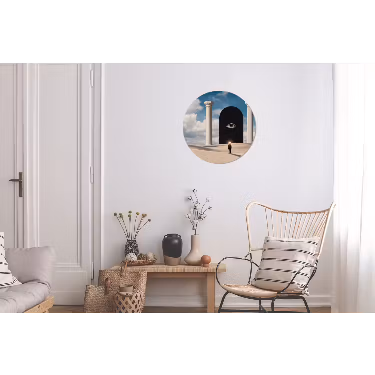 Wall circle - Aluminum - Dream - Desert - Eye - Droom - Woestijn - Oog Wandcirkel aluminium klein