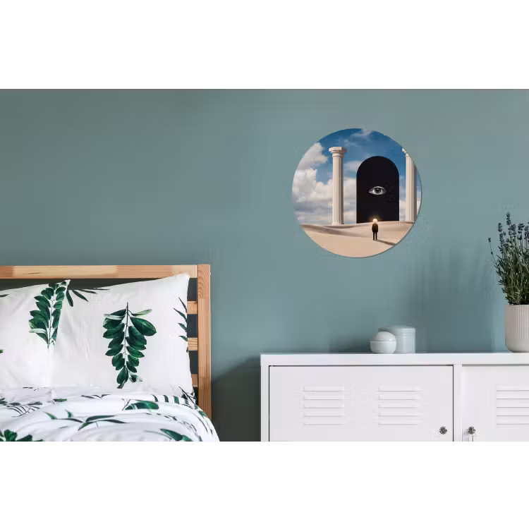 Wall circle - Aluminum - Dream - Desert - Eye - Droom - Woestijn - Oog Wandcirkel aluminium klein