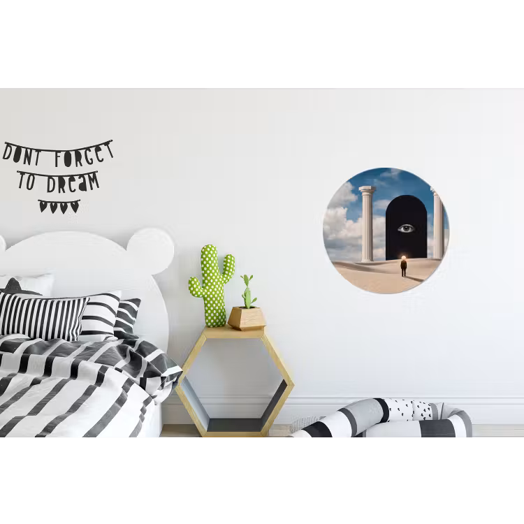 Wall circle - Aluminum - Dream - Desert - Eye - Droom - Woestijn - Oog Wandcirkel aluminium klein