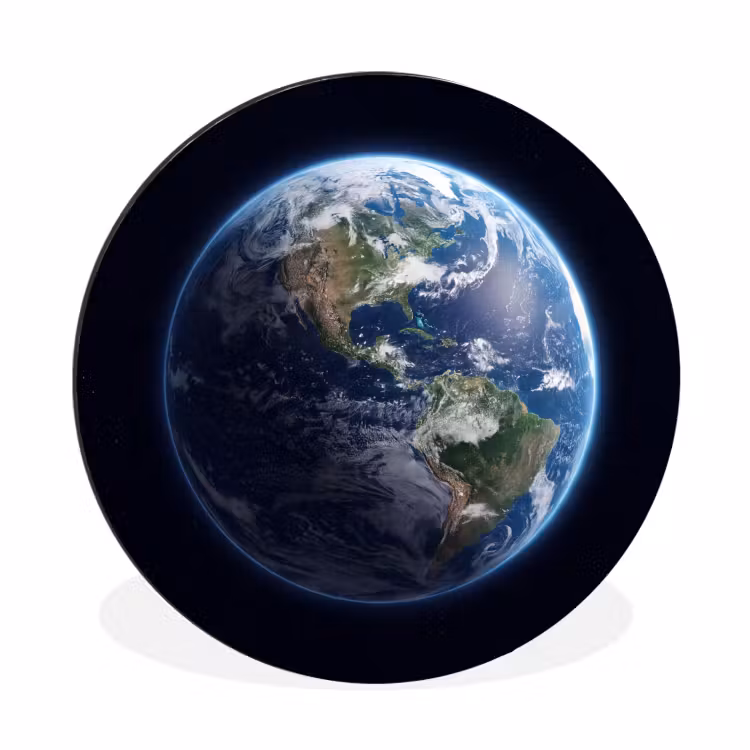 Wall circle - Aluminum - Earth - Space - Cosmos - Aarde - Ruimte - Kosmos Wandcirkel aluminium klein