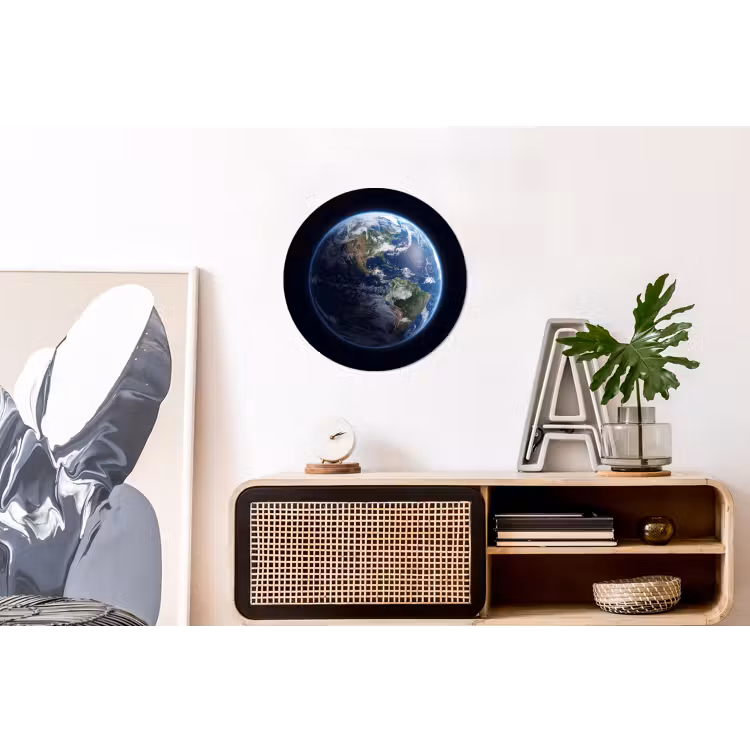 Wall circle - Aluminum - Earth - Space - Cosmos - Aarde - Ruimte - Kosmos Wandcirkel aluminium klein