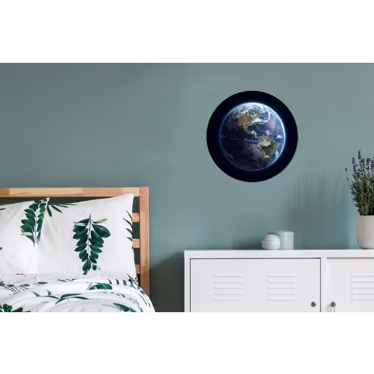 Wall circle - Aluminum - Earth - Space - Cosmos - Aarde - Ruimte - Kosmos Wandcirkel aluminium klein