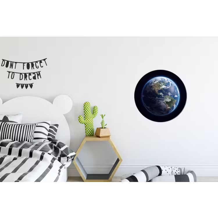 Wall circle - Aluminum - Earth - Space - Cosmos - Aarde - Ruimte - Kosmos Wandcirkel aluminium klein