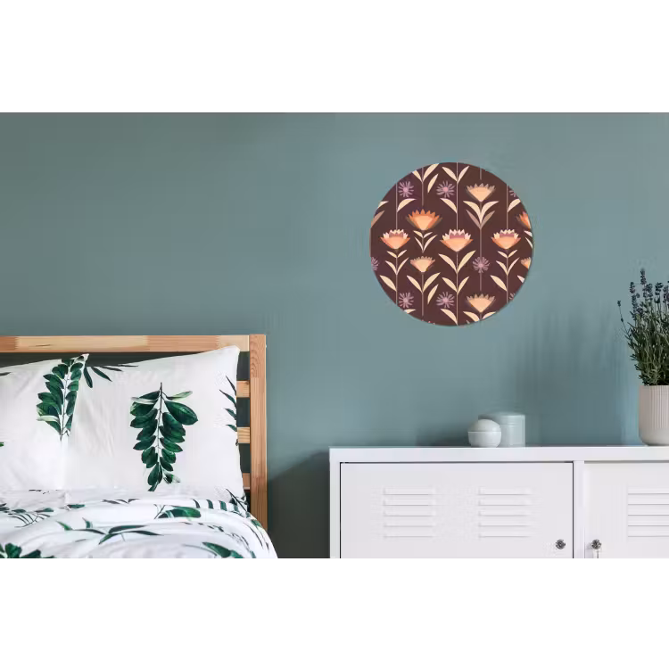 Elegant - Retro - Bruin Wandcirkel aluminium klein 190 -slaapkamer