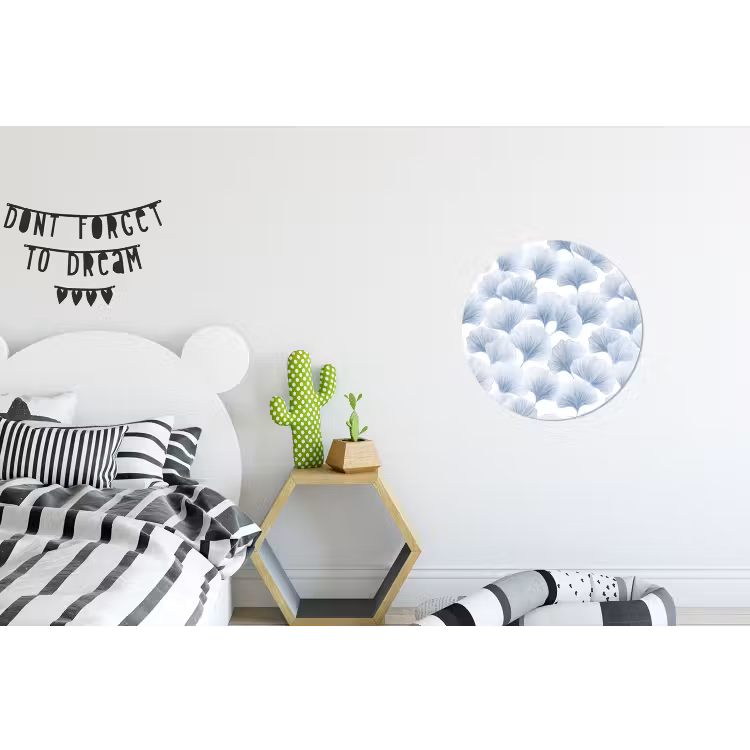 Waaier - Modern - Blauw Wandcirkel aluminium klein 190 -kinderkamer