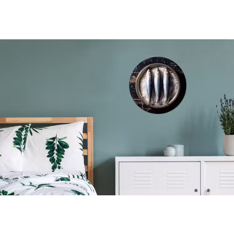 Wall circle - Aluminum - Fish - Salt - Food - Vis - Zout - Eten Wandcirkel aluminium klein