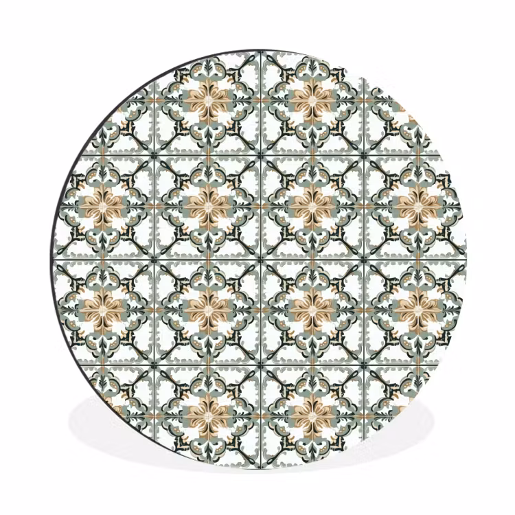 Floraal - Verweerd - Keurrijk Wandcirkel aluminium klein 190 -3d