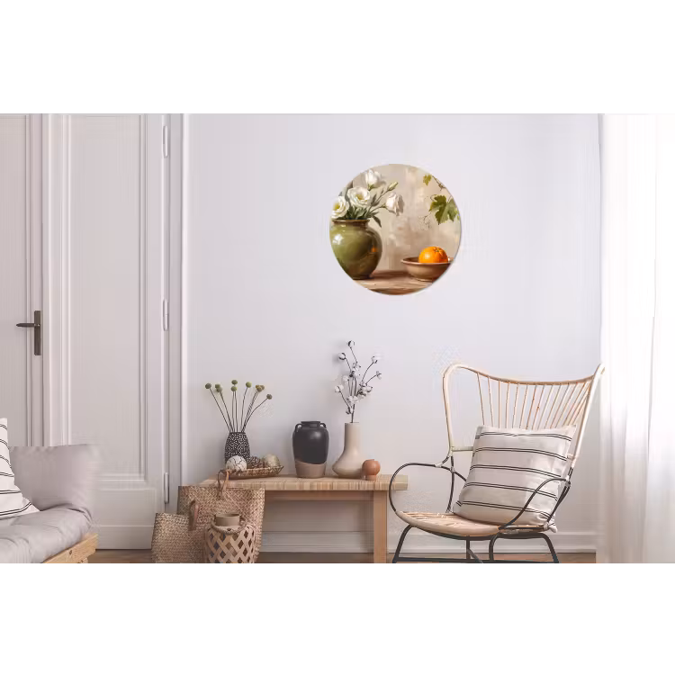 Wall circle - Aluminum - Flowers - Fruit - Still Life - Bloemen - Fruit - Stilleven Wandcirkel aluminium klein