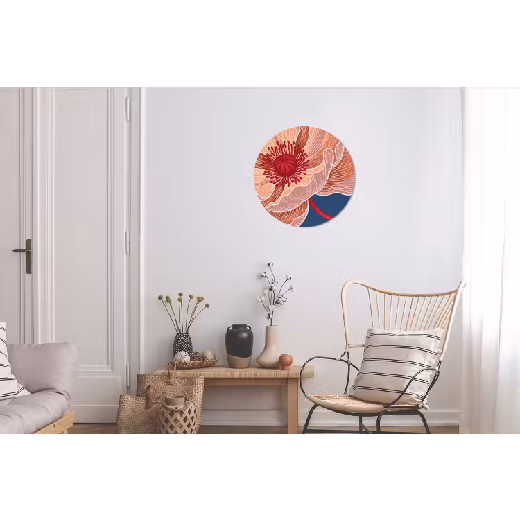 Wall circle - Aluminum - Flowers - Modern - Abstract - Bloemen - Modern - Abstract Wandcirkel aluminium klein