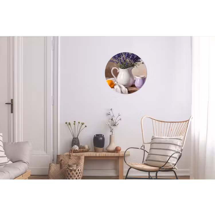 Wall circle - Aluminum - Flowers - Still Life - Purple - Bloemen - Stilleven - Paars Wandcirkel aluminium klein