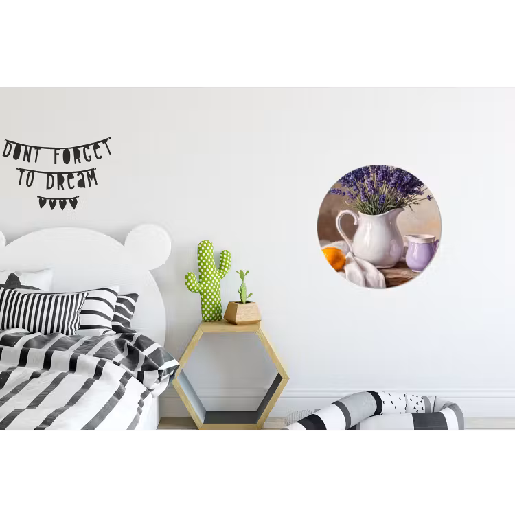 Wall circle - Aluminum - Flowers - Still Life - Purple - Bloemen - Stilleven - Paars Wandcirkel aluminium klein